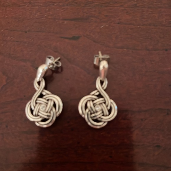 Brighton Celtic knot dangle earrings silver plated - Picture 2 of 3